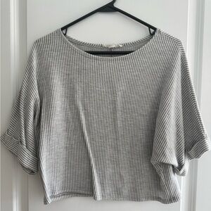 Gray Striped Women's Top